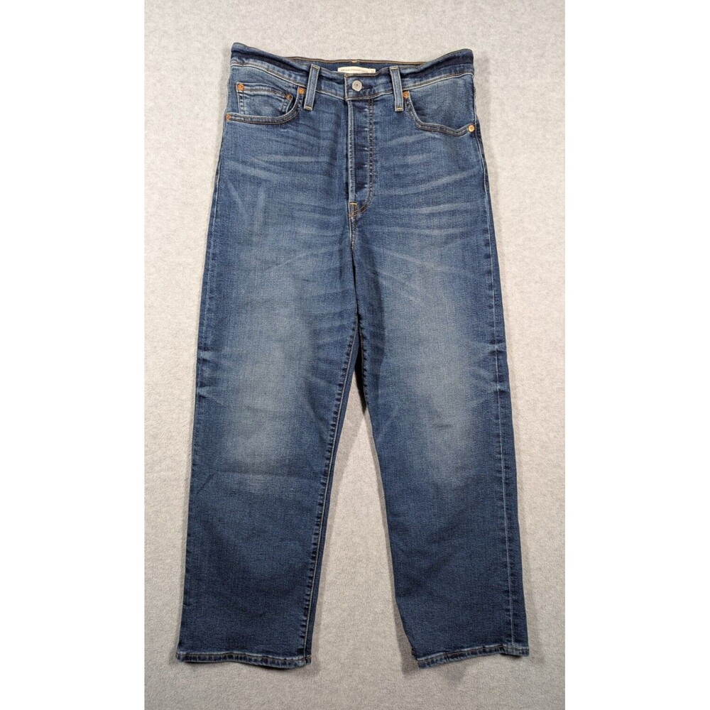 Levis Women‎ Jeans 31x26 Ribcage Straight Ankle Button Fly Super High Rise